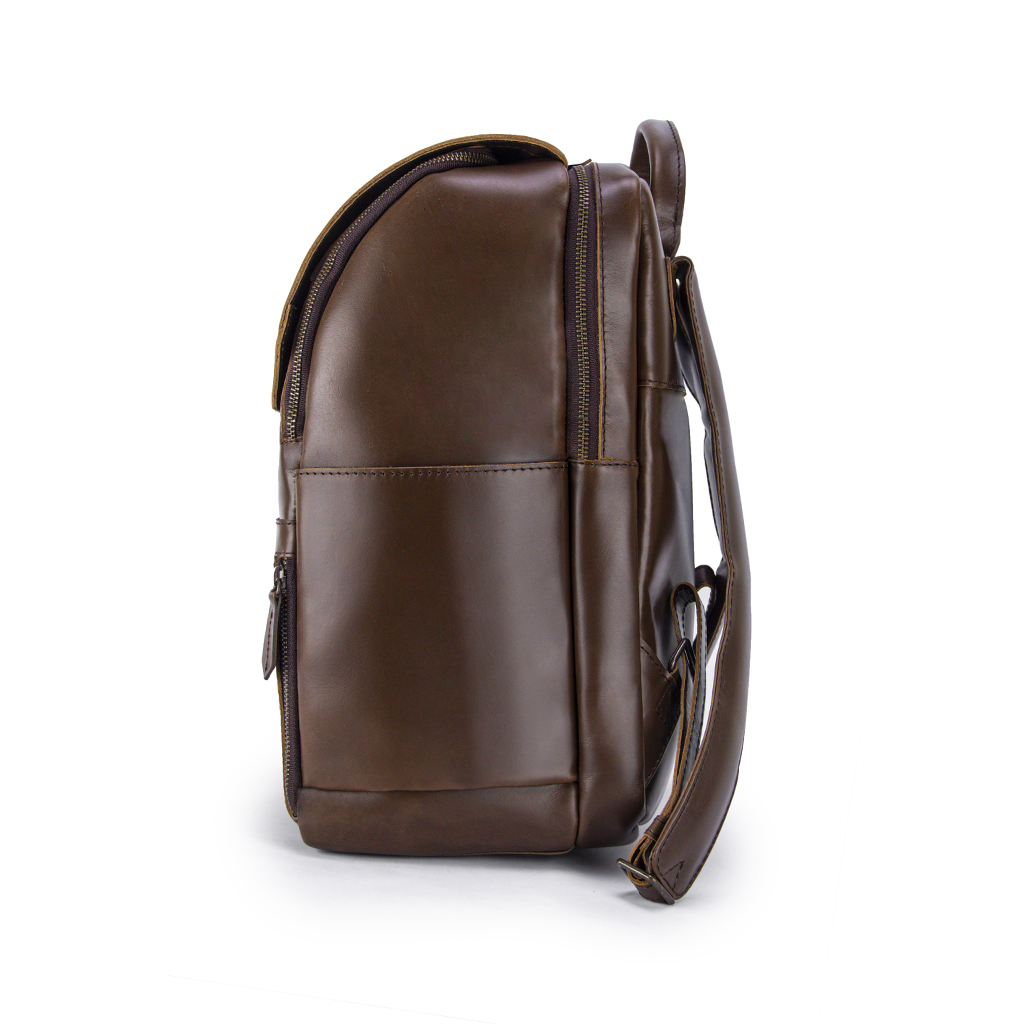 The Minimalist Americano Leather Backpack Side
